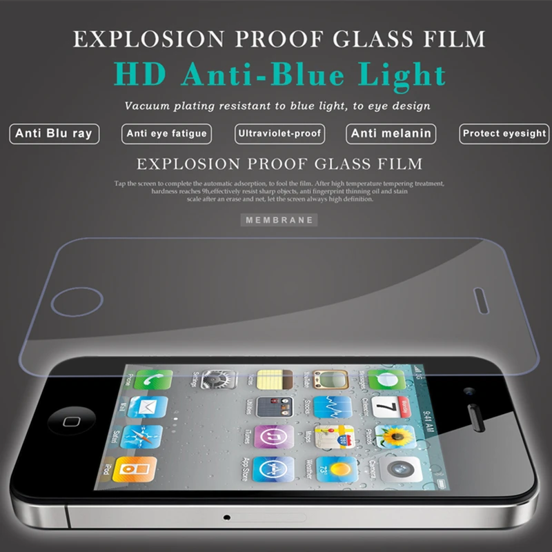 Original Topnow HD Toughened Protective 9H 2.5D Tempered Glass Phone Screen Protector Film For iPhone 4 4s +Cleaning Kit | Мобильные