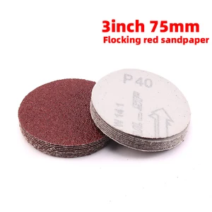 1 шт. 3 дюйма 75 мм круглые песочные диски песочные листы зернистости 40-2000 на выбор шлифовальный диск с крюком и петлей шлифовальный станок для сухого шлифования