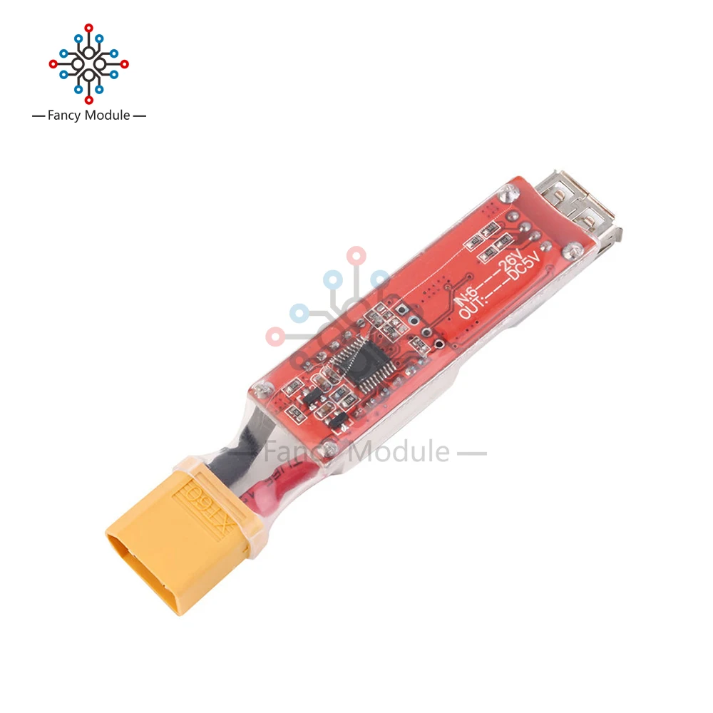 2S-6S литиевая Lipo батарея XT60 разъем к USB 5V зарядное устройство конвертер Модуль