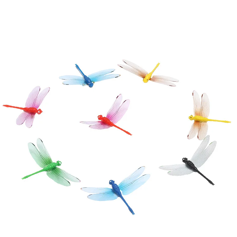 10 шт./лот искусственные стрекозы украшения для сада имитация колья двора