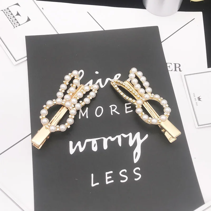 Teenage Girls Hair Accessories Delicate Grip Woman Geometric Irregular Pearl Hairpins Ladies Barrettes Clip Headwear | Детская одежда и