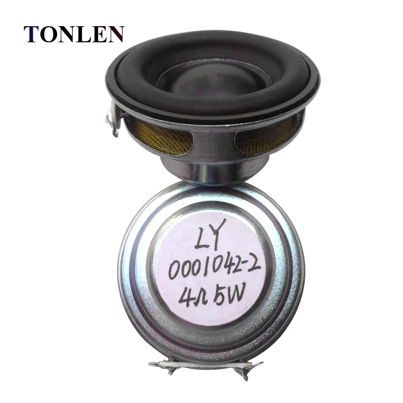 TONLEN 2 шт 40 мм Полнодиапазонный динамик 1,5 дюймов 5 Вт 4 Ом HiFi резиновый боковой динамик s DIY портативный Bluetooth динамик мини музыкальный динамик s