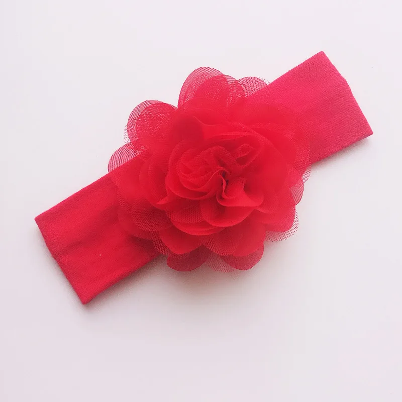 Новая кружевная Цветочная повязка на голову для новорожденного Детские