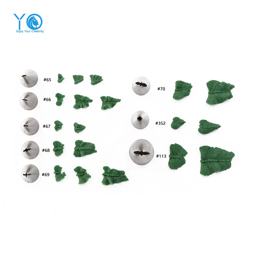 Набор наконечников для украшения листьев из 8 предметов наконечники глазировки