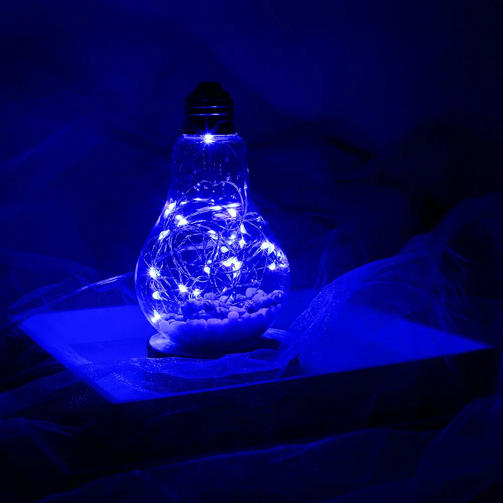 Magicnight 20 Blue Micro LED String Lights on 7 Feet Extra Thin Copper Wire for DIY Wedding Centerpiece Included Battery | Лампы и