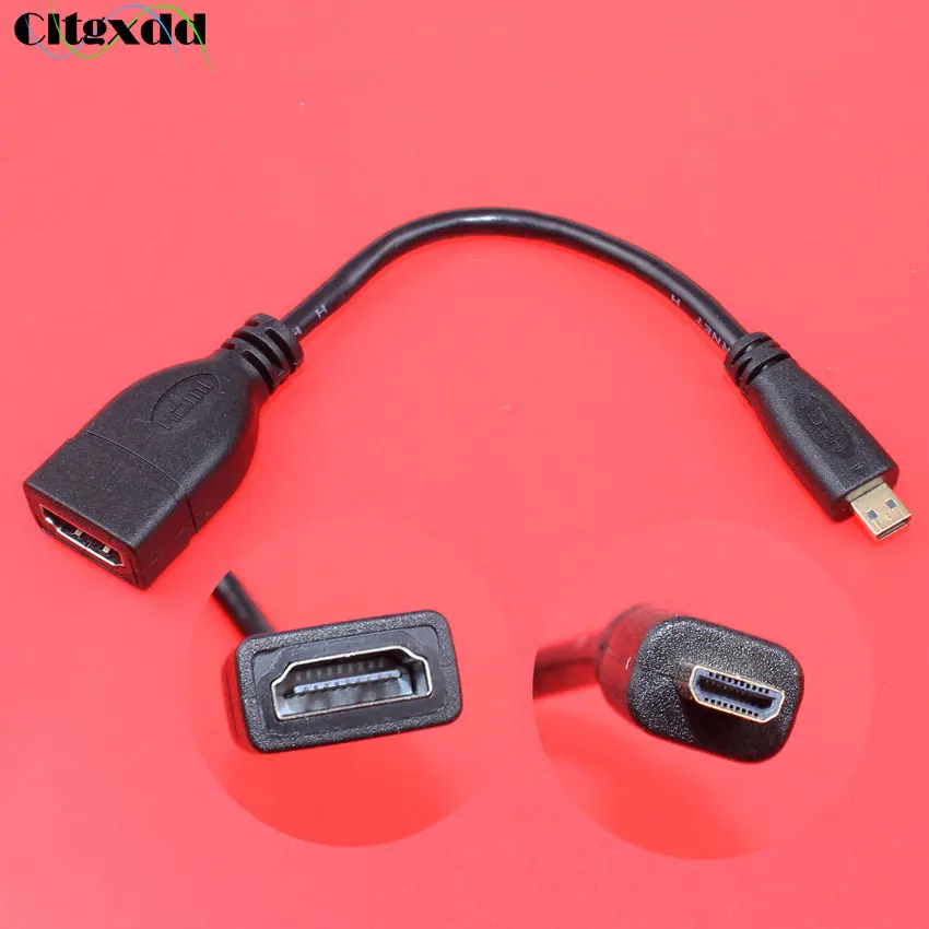 Конвертер Micro HDMI cltgxdd 1080P переходник штекер-HDMI гнездо маленький на большой