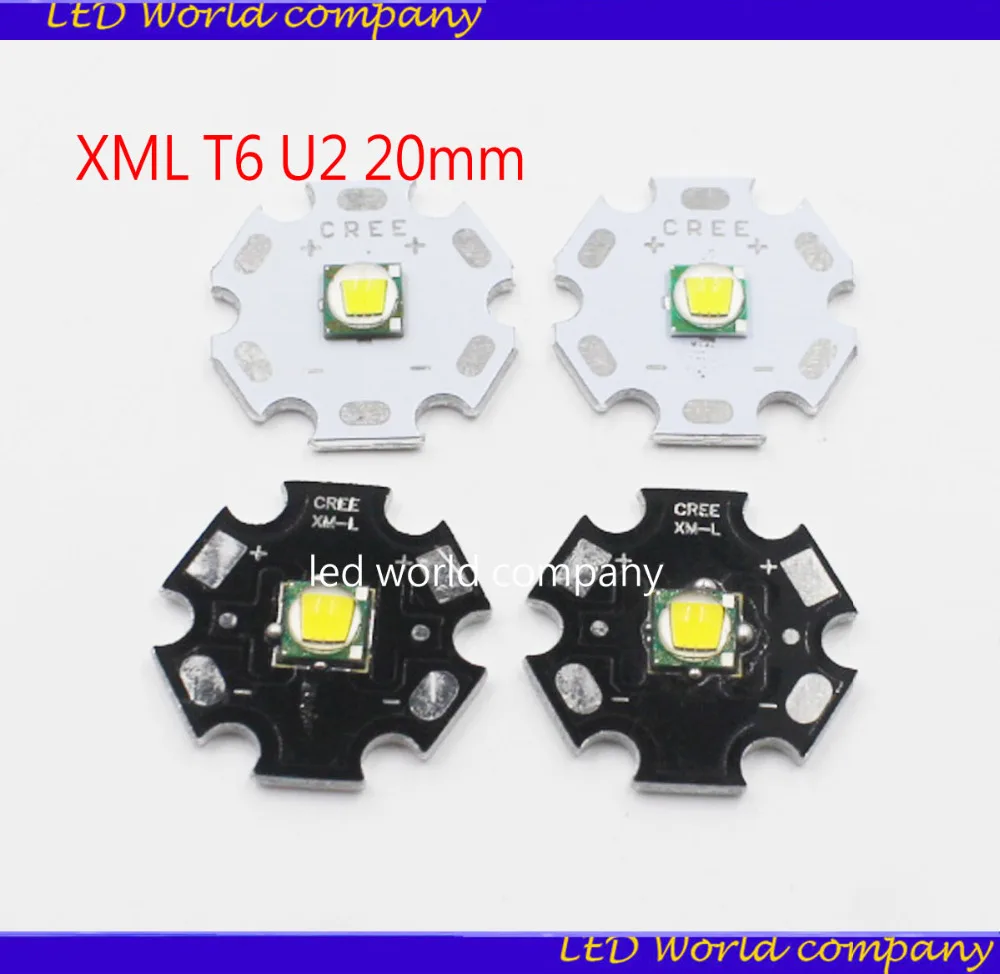 5 шт. CREE XML XM L T6 светодиодный U2 10 Вт белый теплый высокомощный чип излучатель с 20 мм