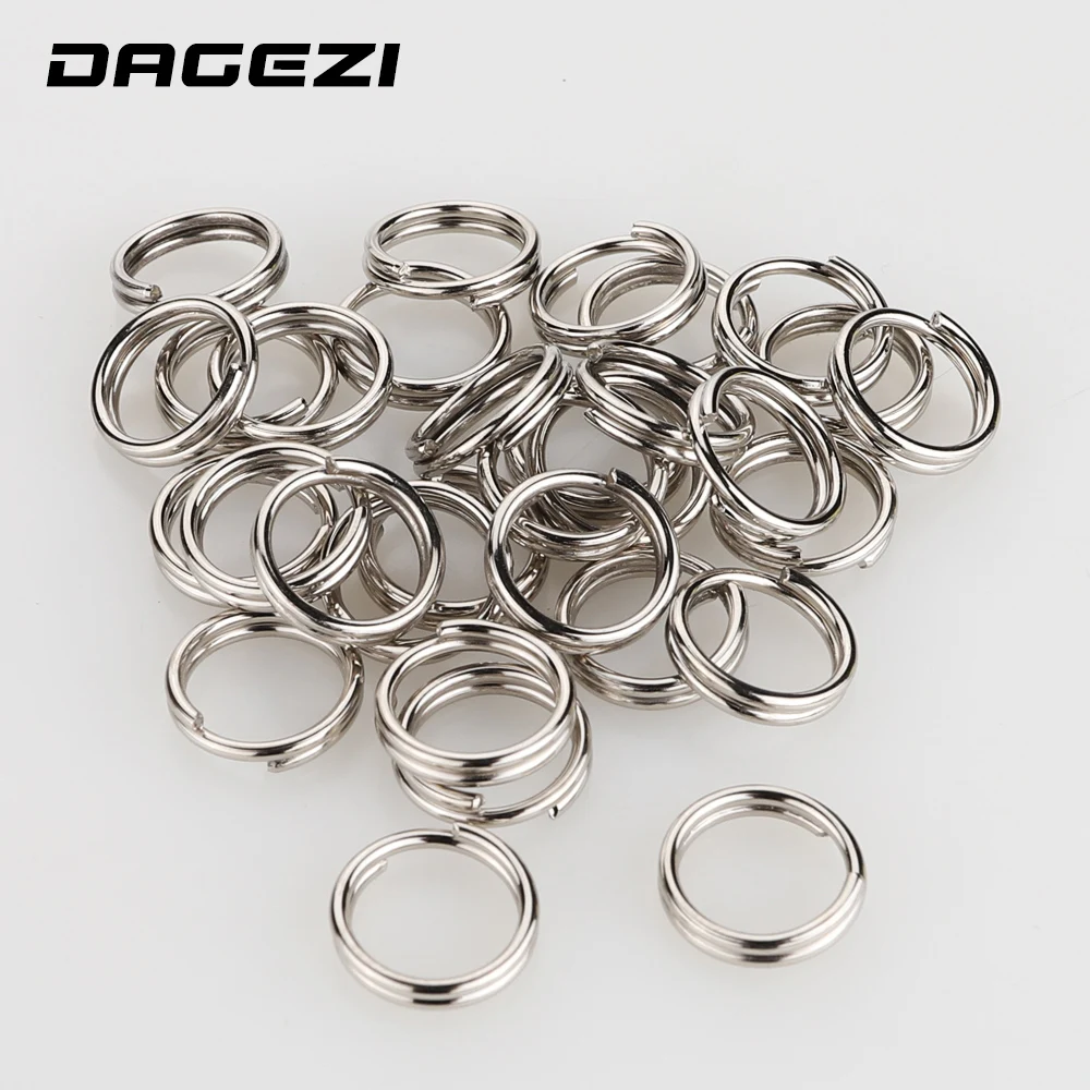 DAGEZI 100 шт./лот рыболовные разрезные кольца из нержавеющей стали для кривошипной