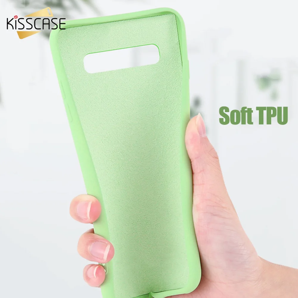 KISSCASE жидкий силиконовый противоударный чехол для телефона Samsung Galaxy S8 S9 S10 Lite Plus A50