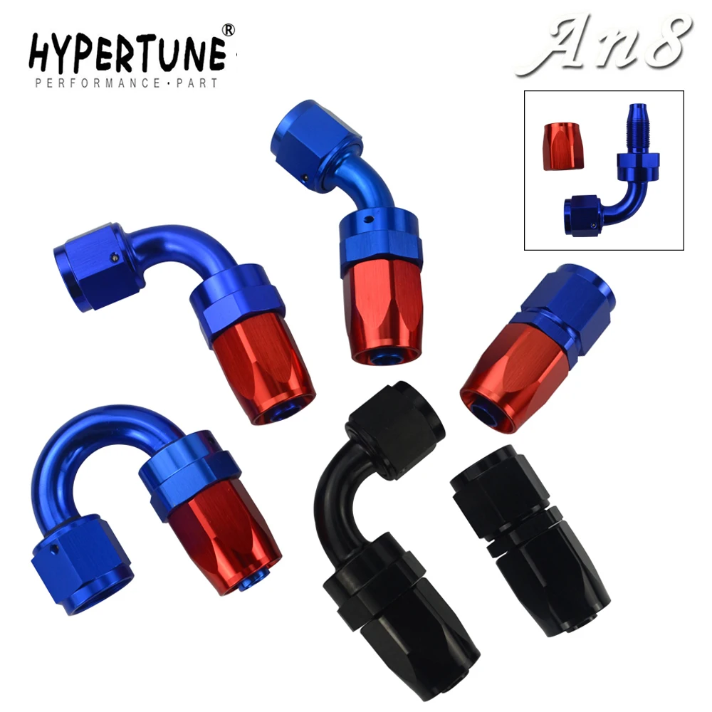 Hypertune AN8 масляный топливный поворотный шланг анозированный алюминиевый прямой