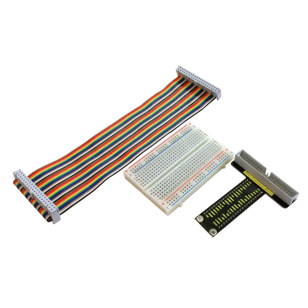 Цветной ленточный кабель Keyestudio T-type GPIO Shield V1 + 40P макетная плата с 400 отверстиями
