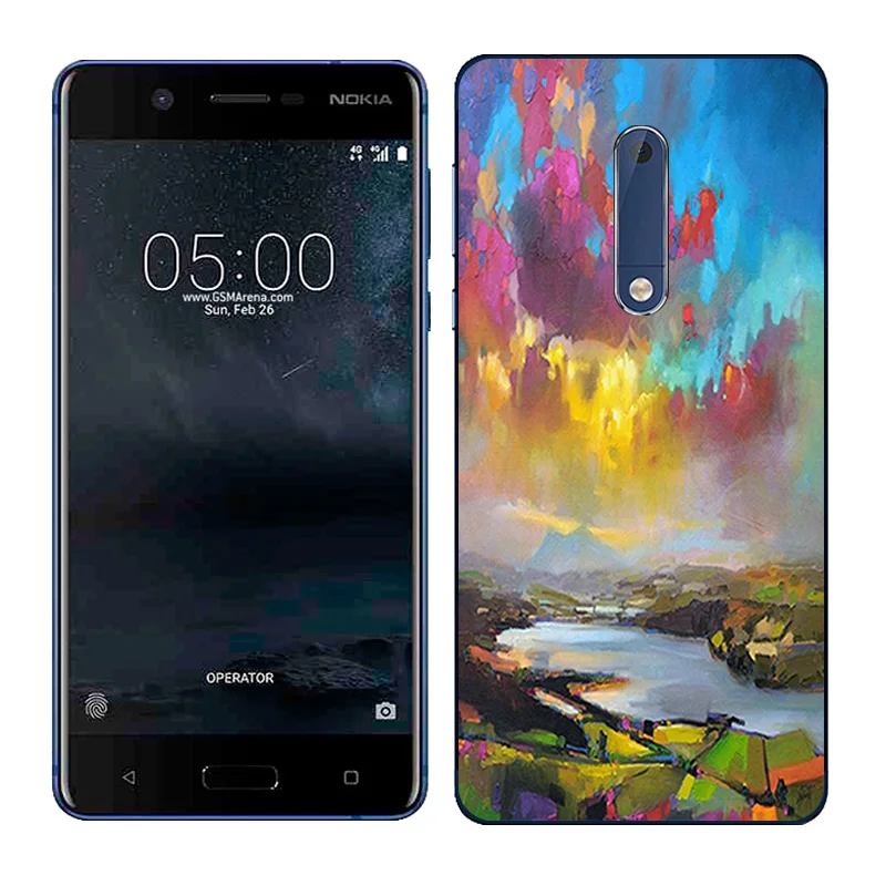 Мягкий чехол из ТПУ для Nokia 5 2 дюйма задняя крышка Nokia5 защитный с масляной краской