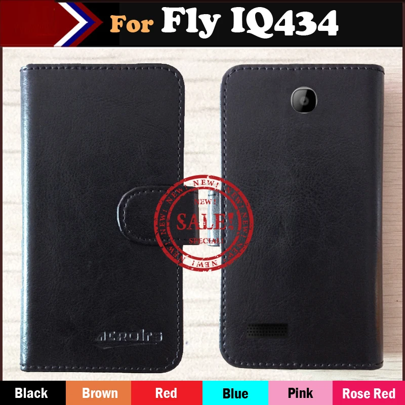 В наличии! Для Fly IQ434 ERA Nano 5 Чехол 6 видов цветов Роскошный кожаный флип чехол для