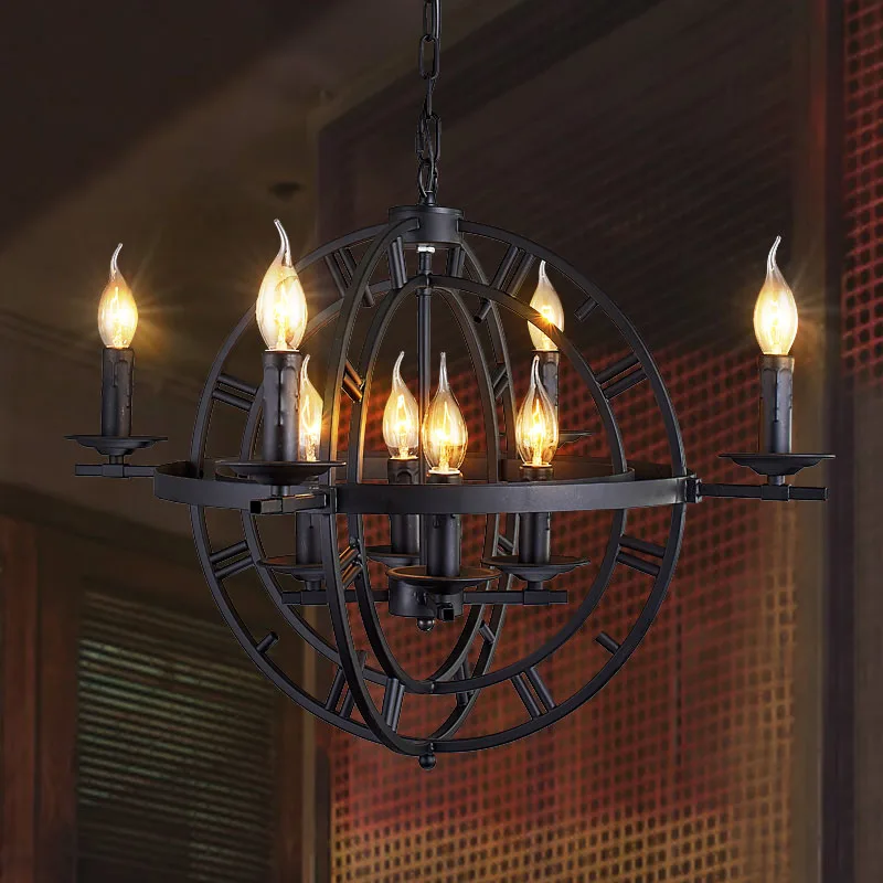 売却 ヴィラペンダントランプカフェレストランリビングルームバーランプレトロクリエイティブラウンドledファッション産業風ペンダントライトLU728295