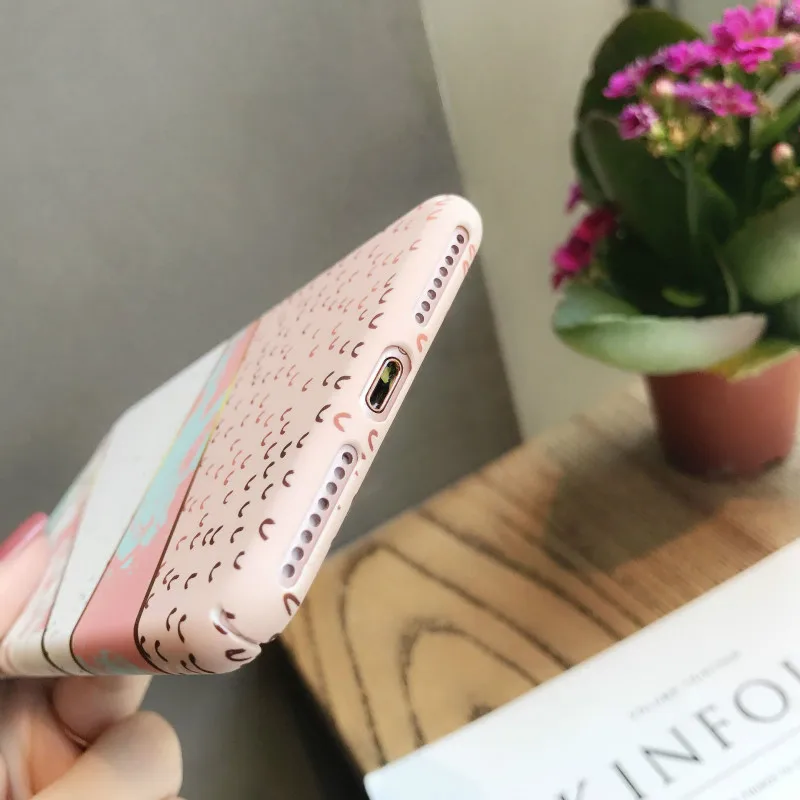 POBLU для iphone X Модный чехол телефона карамельного цвета с мрамором 6S 7 8 Plus Забавный