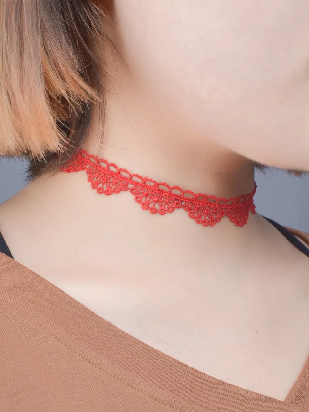 Женский бархатный кружевной чокер collier ras de cou ожерелье в стиле стимпанк модные