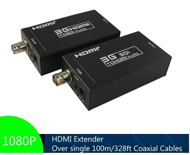 До 100 м/328фт HDMI удлинитель по одиночным коаксиальным кабелям 1080 P SDI и HDMI|hdmi to rca video