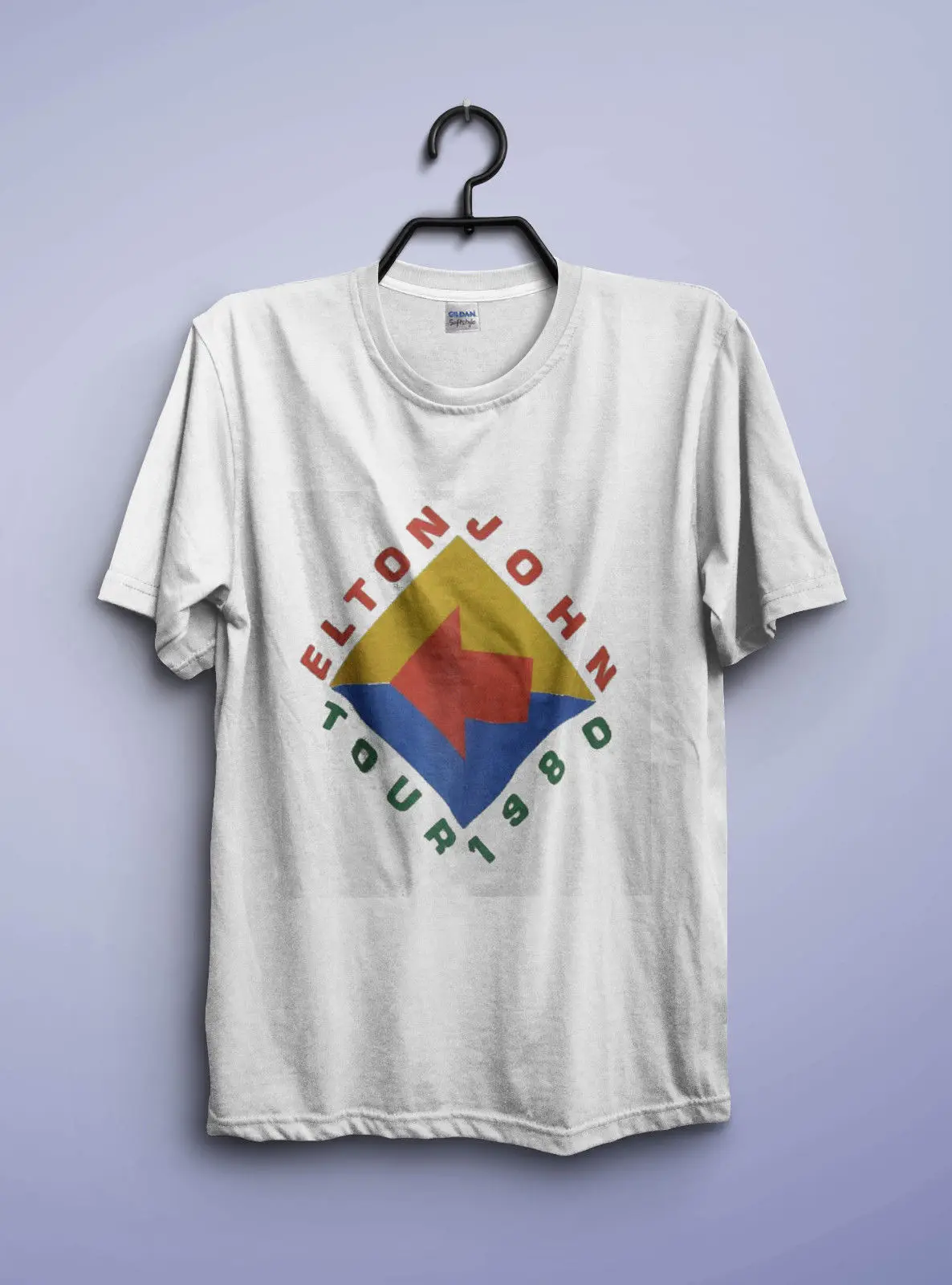 Винтажная Футболка Elton John Tour 1980 s Rock Band с перепечаткой размера до 3XL круглым