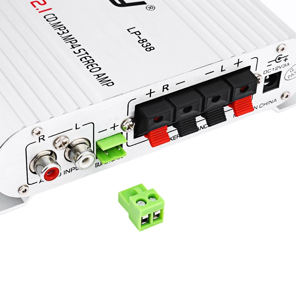 Lepy LP 838 Мощность усилитель Hi Fi 2 1 MP3 радио аудио стерео бас Динамик плеер для
