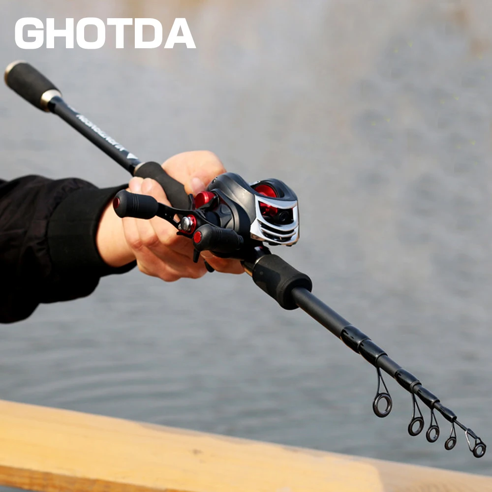 Спиннинговое удилище GHOTDA из углеродного волокна 1 8 м 2 4 7 класс m удочка для