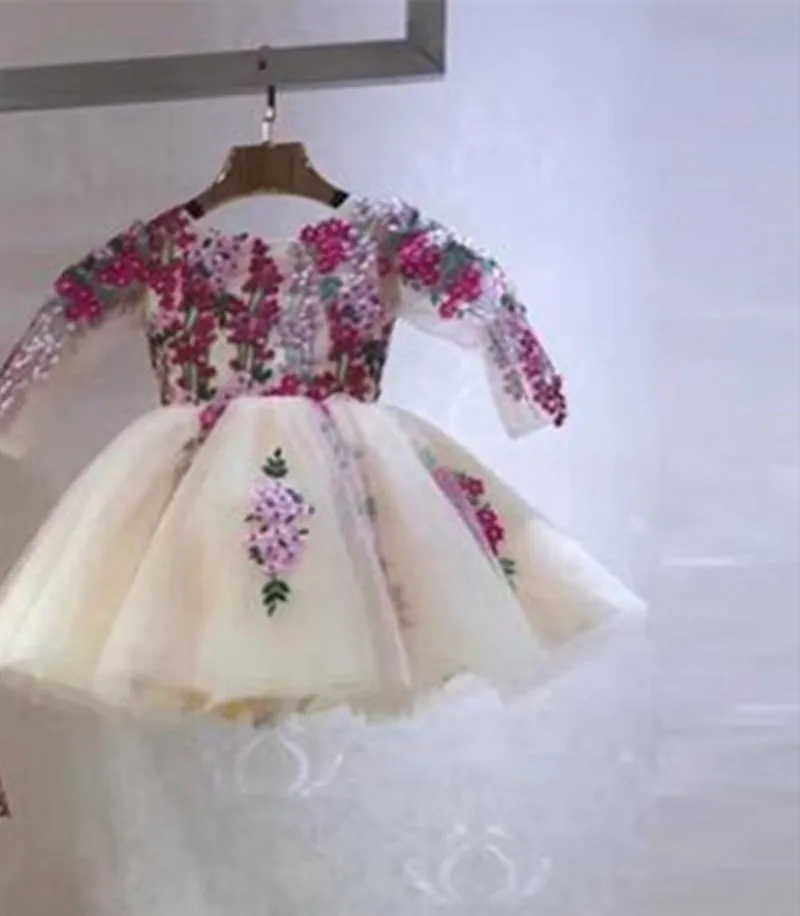 Baby One Modabelle/Саудовская Аравия; вечернее платье с цветочным рисунком; Vestido; торжественное платье с длинными рукавами для мамы и дочки; платье для выпускного вечера; Avond Jurk - Цвет: Baby One