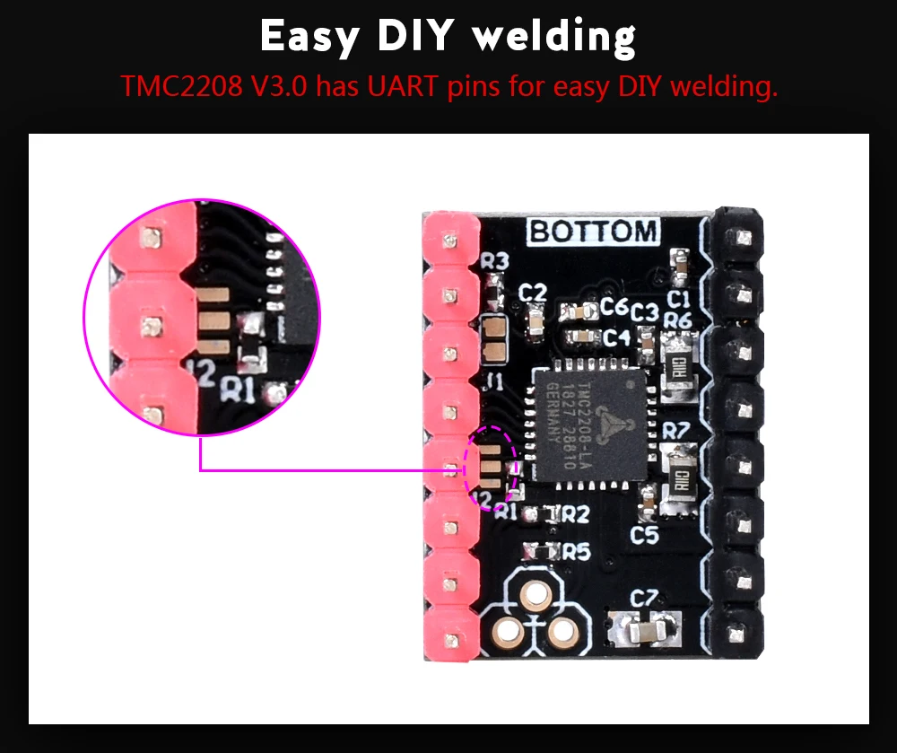 BIGTREETECH TMC2208 V3.0 UART TMC2130 SPI Драйвер шагового двигателя Stepstick к SKR V1.3 Ramps 1,4 Reprap 3d части принтера MKS GEN L