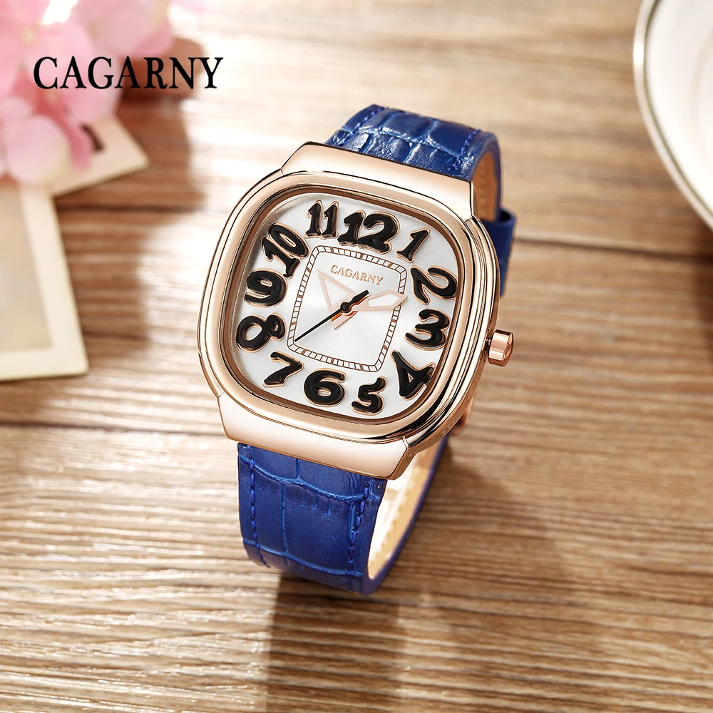 Женские кварцевые часы на кожаном ремешке в винтажном стиле | Наручные