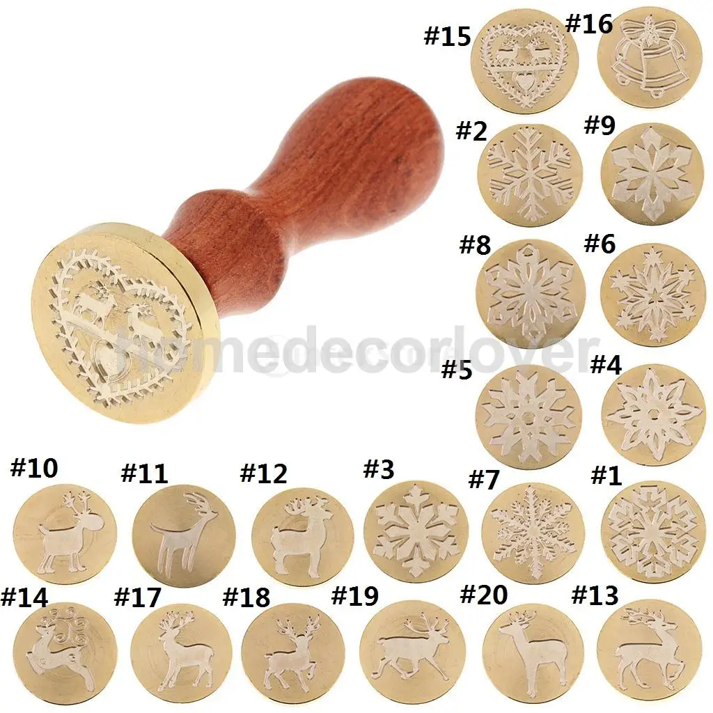 

Xmas Deer/Snowflake/Jingle Bell Sealing Wax Seal Stamp for Party Invitation Card