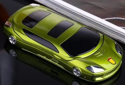 green NEWMIND F15 разблокированный флип мини спортивный автомобиль модель сотовый телефон Золотой F15 детский мобильный телефон Русский французский язык - Цвет: green