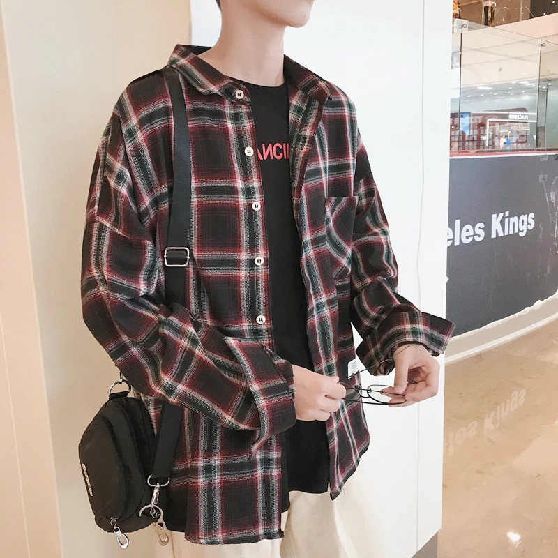 Новая мужская мода на раннюю осень 2018 простые повседневные рубашки в гонконгском