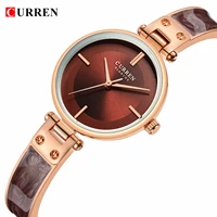 curren women watches elegant brown golden ultra thin simple quartz wrist watch bracelet reloj girls ladys clock relogio feminino
