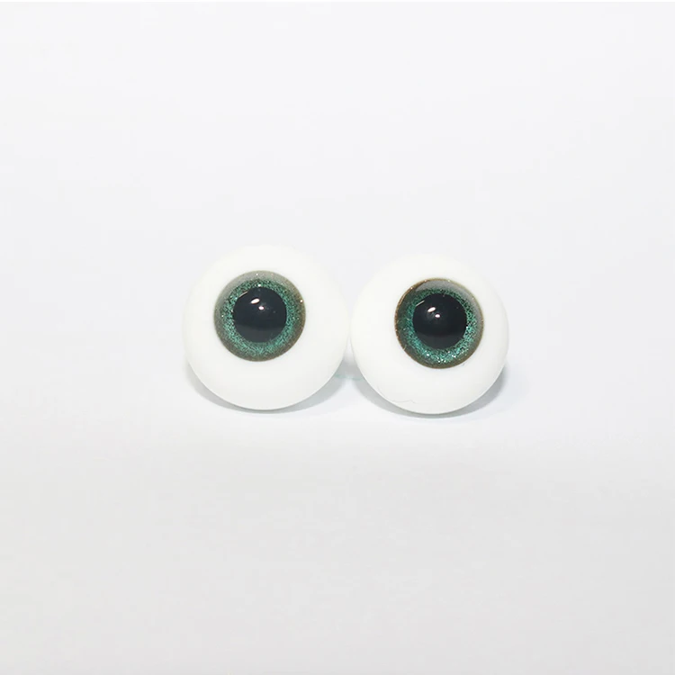 Зеленый 1 пара DIY BJD глаза куклы аксессуары 12 мм 14 мм 16 мм глаза для 1/3 1/4 1/6 Bjd SD куклы Глазные яблоки Игрушки для девочек - Цвет: Зеленый