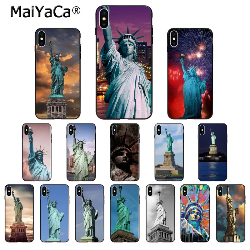 MaiYaCa США Америка Статуя Свободы ТПУ Мягкие аксессуары для телефона чехол iPhone 8 7 6 6S