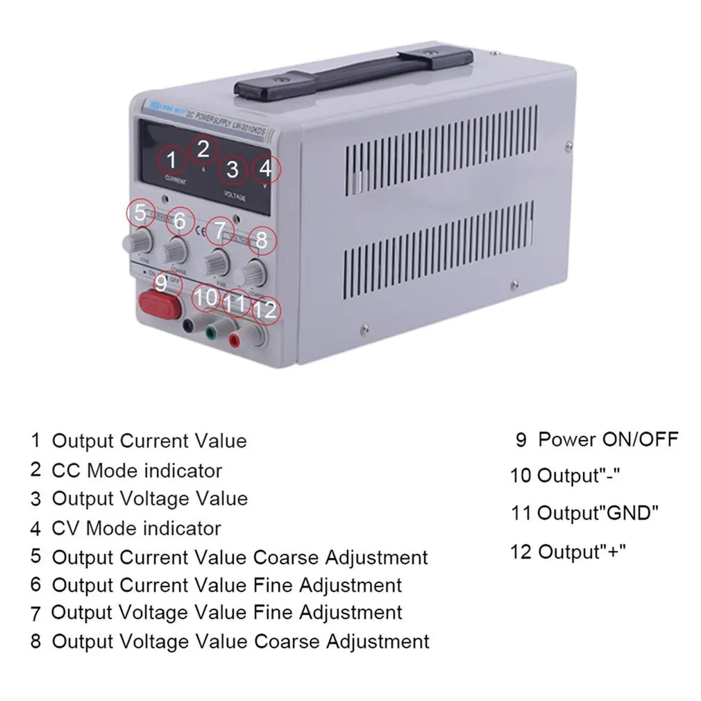 1pc Universal DC0-30V Power Supply Adjustable Dual Digital Variable Precision Overload Short Circuit Protecting 0-5A | Обустройство