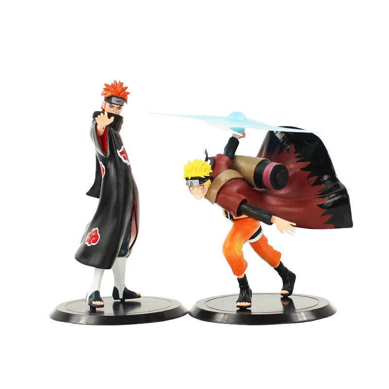 Naruto Pain 2 шт фигурки Наруто Саске Какаши Шикамару Хината Мадара Гаара боль Итачи Минато Kurama Сасори Deidara Акацуки модель игрушки - Цвет: Naruto Pain