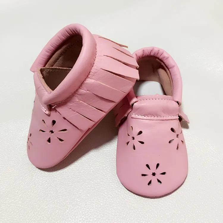 2020 Популярные однотонные детские мокасины из натуральной кожи без шнуровки с