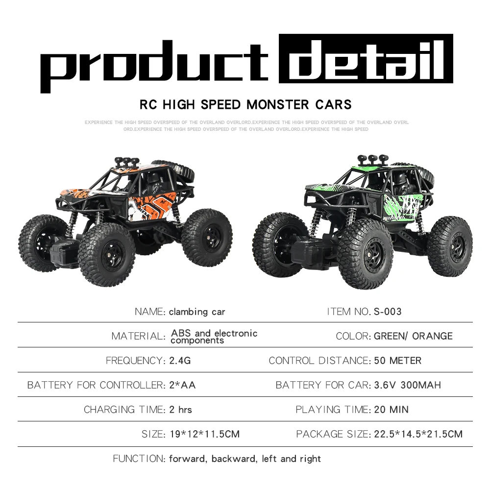 X power S-003 радиоуправляемая альпинистская машина 2,4 ГГц 2WD 1:22 внедорожный альпинистский автомобиль Радиоуправляемый гусеничный грузовик Радиоуправляемый автомобиль багги дропшиппинг