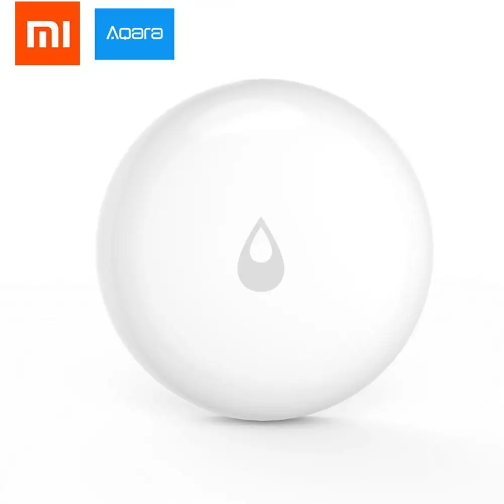 Белый Новейший Xiaomi Mijia Aqara датчик погружения воды детектор утечки воды для дома удаленный сигнал безопасности датчик замачивания - Цвет: Белый