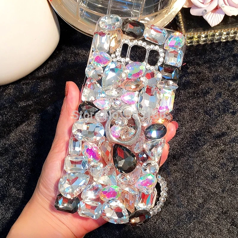 Полный горный хрусталь Алмазный кейс чехол для samsung Galaxy S3 S4 S5 S6 S7 край S8 S9 Plus Note 2 3 4 5