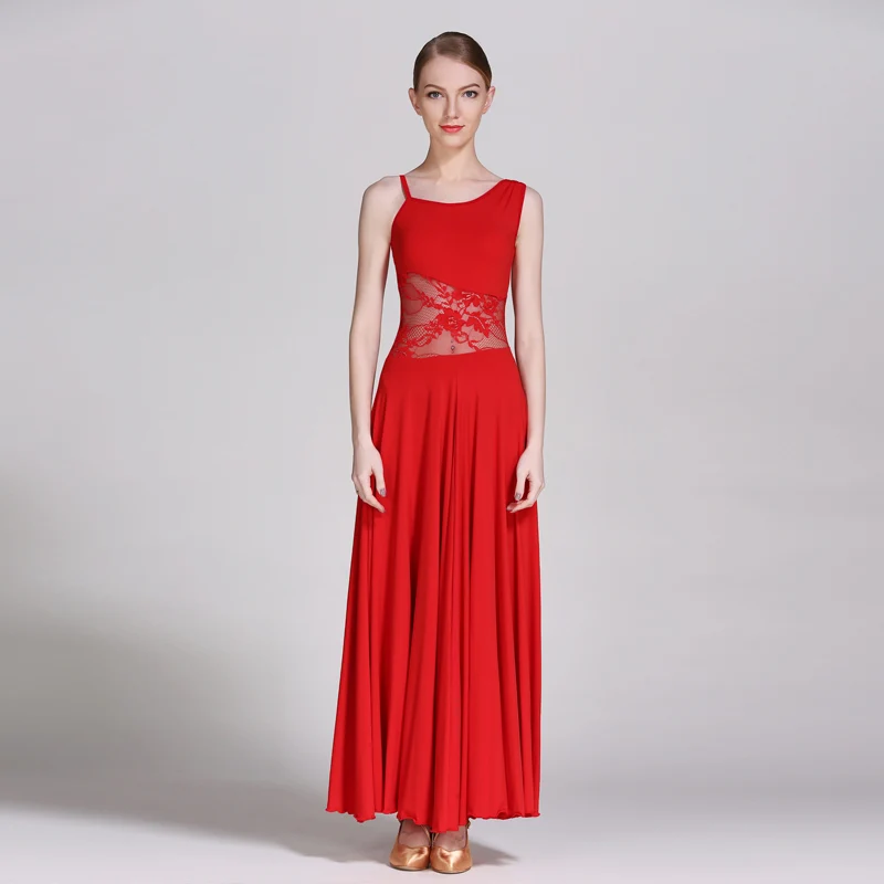

Sexy Strap Ballroom Dancing Dress Black/Red/Purple/Royal Blue Modern Dance