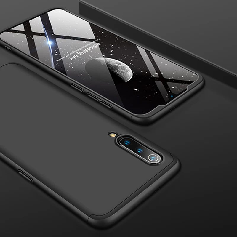 Чехлы для телефонов Xiaomi Mi 9 360 полная защита 3 в 1 матовый жесткий ударопрочный