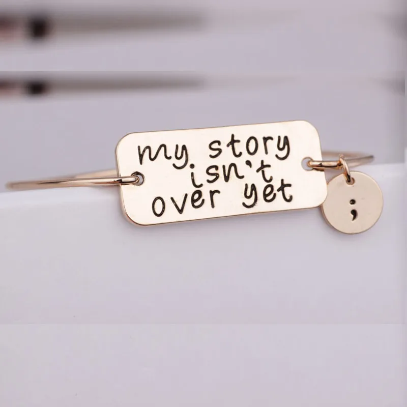 3 шт./лот новые женские модные очаровательные браслеты с надписью my story is not over That