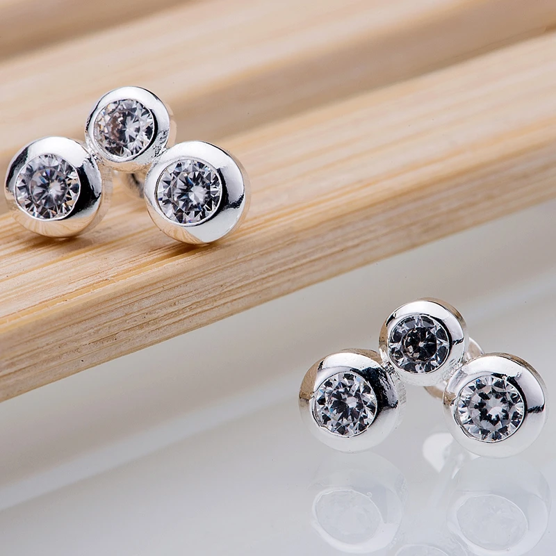 Простсветильник серьги с серебряным покрытием 925 пробы ювелирные изделия для