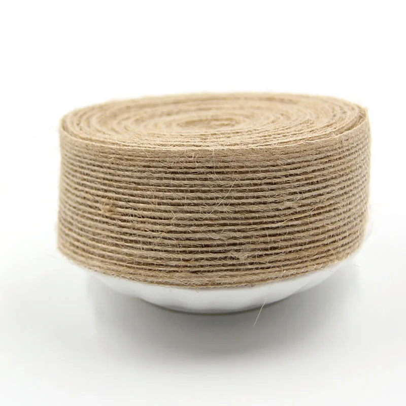 3.8cm 10 м Natura джутовые мешковины Rolls Hessian ленты кружева деревенский Винтаж для дома и сада Свадебные украшения DIY орнамент мешковины поставки - Цвет: 3.8cm
