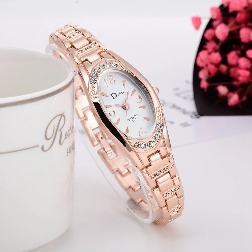 

Ladies 2020 New Fashion Watch Rose Gold Plated Women's Elegant Rhinestone Bracelet Quartz Watch Fashion Ladies Dress Watches A40