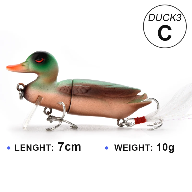 DUCK3-C 1 шт. Новое поступление твердая приманка для рыбалки Щука искусственные приманки 90,1g 15 см рыбалка жесткая приманка приманки лягушка Тонущая приманка блесна для рыбной ловли - Цвет: DUCK3-C