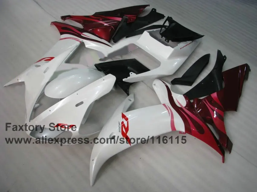 MOTOMARTS полный инжектор обтекатели комплект для YAMAHA 2002 2003 R1 YZF 02 03 белый красный ABS