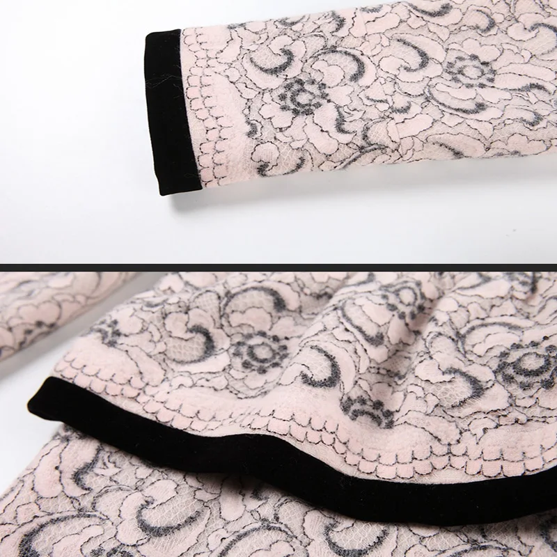 Шерстяные платья Женское зимнее кружевное платье модное облегающее шерстяное на