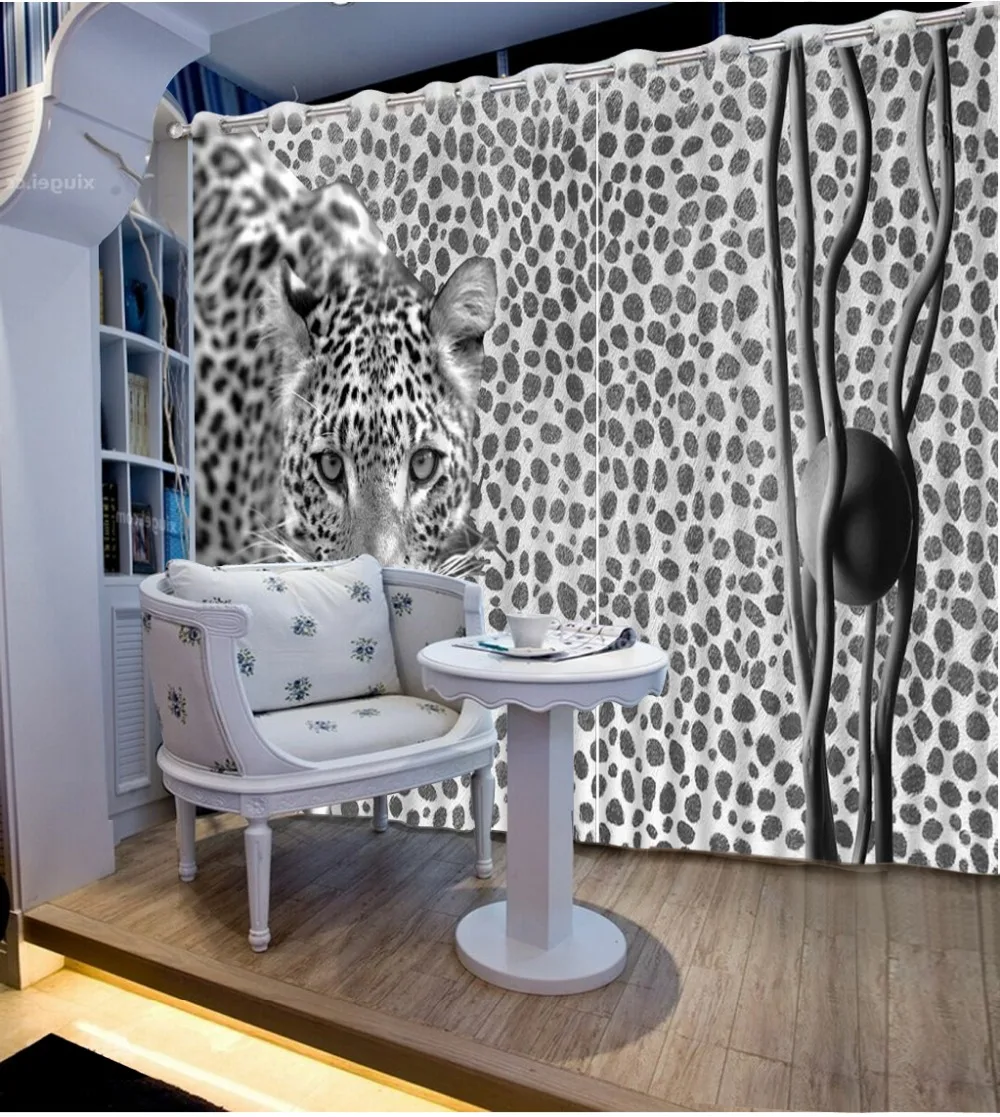 

custom modern living room curtains animal elegant curtains decorative beads curtains 3d photo home goods curtains