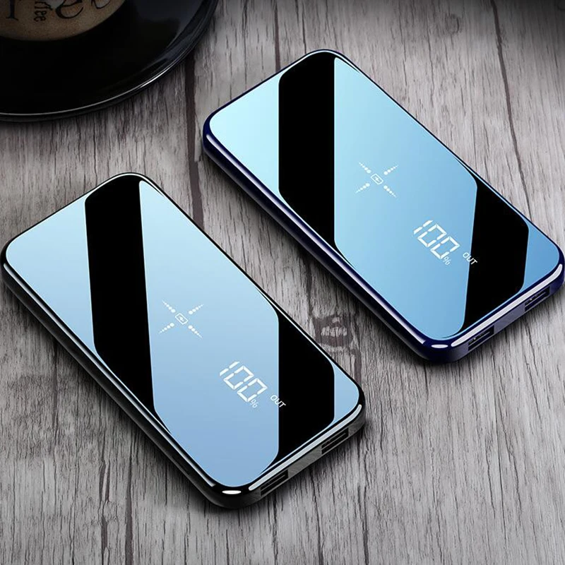 2019 продажа быстрой беспроводной внешний аккумулятор с двойным USB зеркальным
